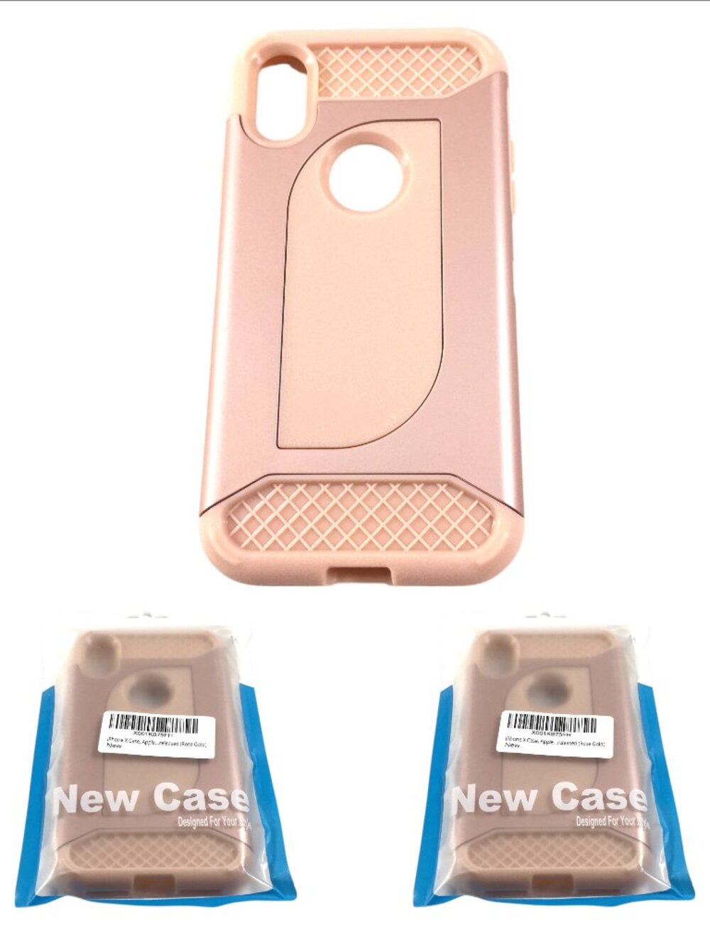2 NEW iPhone Xs 1Os X 10 Case Cover Pink Rosegold Rose Gold Protective Slim NIP